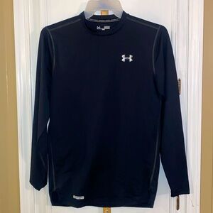 Under armor ua base layer dri fit dry fit coldgear navy medium shirt long sleeve